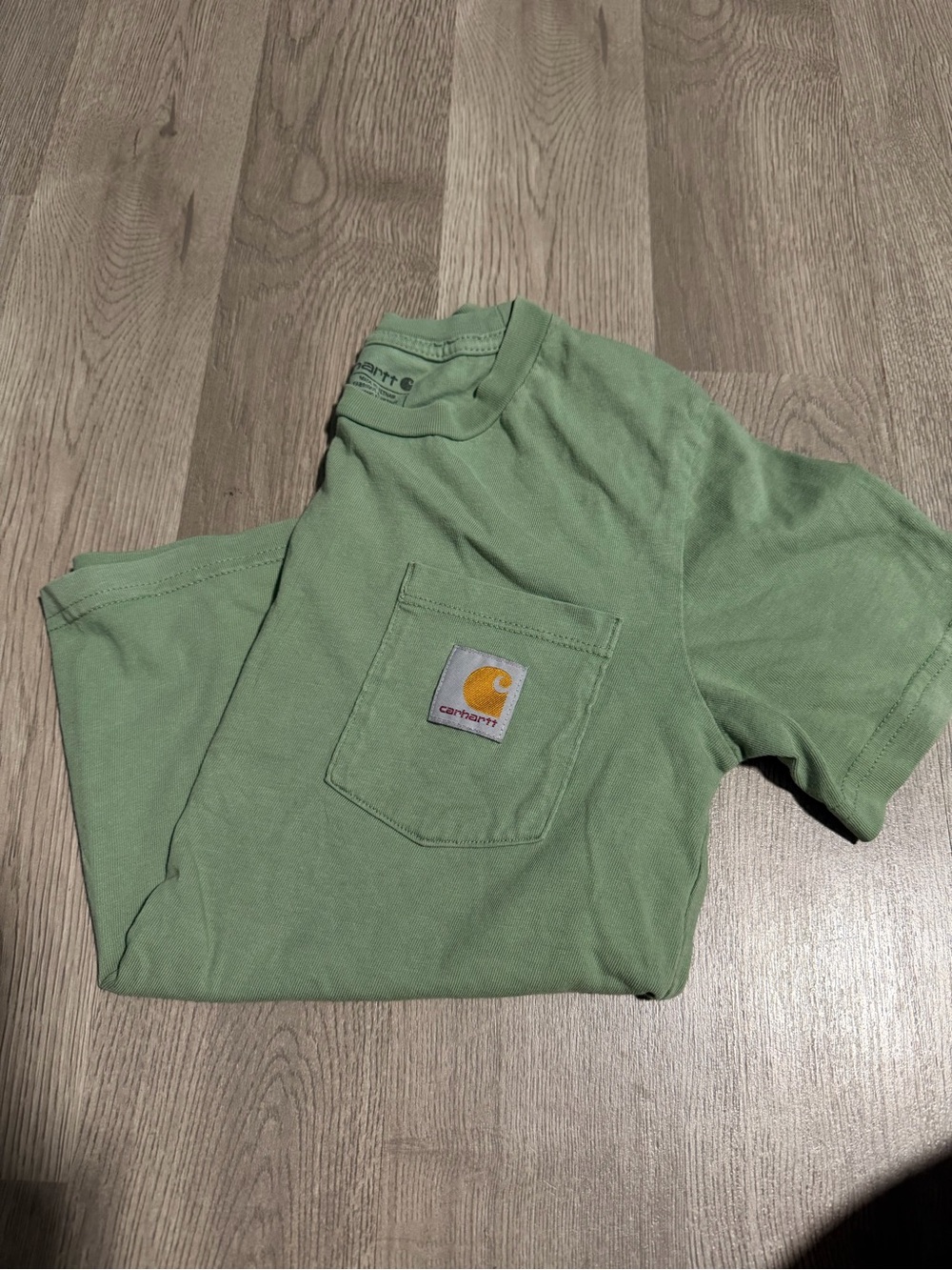 Carhartt Light Green Pocket Tee with Logo Patch